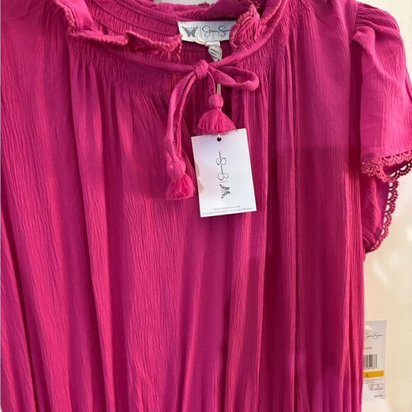 NWT Jessica Simpson Lexie Pink Maxi Dress Sz L - Picture 9 of 10